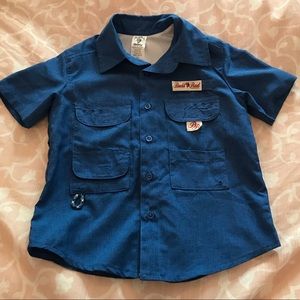 Bull Red Toddler Fishing Shirt